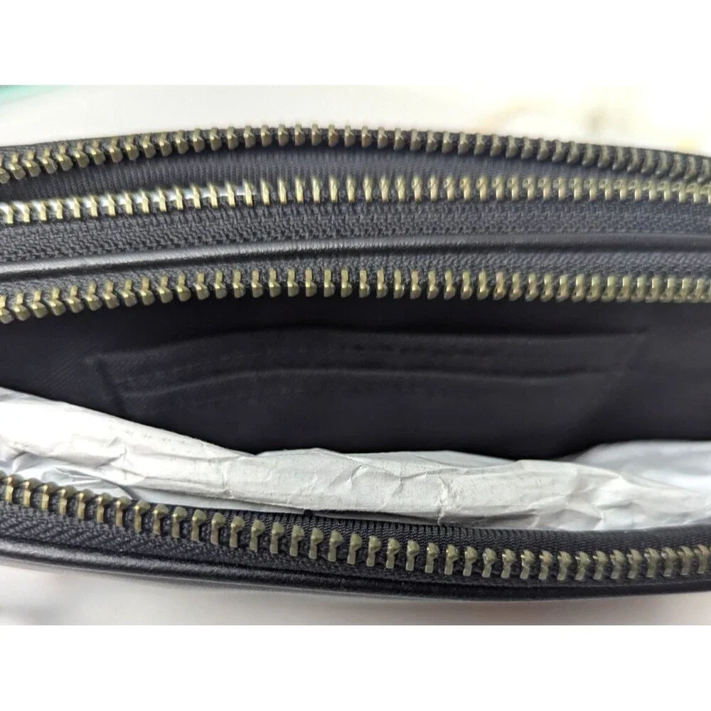 Coach Black Canyon Quilt Exotic Embossed Leather Clutch Crossbody Purse NWT
